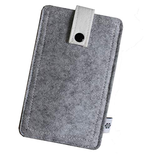 Davii Handy Filztasche für Apple iPhone 7 Plus / 8 Plus mit Hülle, Handy Schutztasche Robust, Handytasche mit Band Knopf, Rundumschutz, Etui weich Dealbude24 - XL Hell Grau Davii Handy Filztasche für Apple iPhone 7 Plus / 8 Plus mit Hülle, Handy Schutztasche Robust, Handytasche mit Band Knopf, Rundumschutz, Etui weich Dealbude24 - XL Hell Grau von Davii