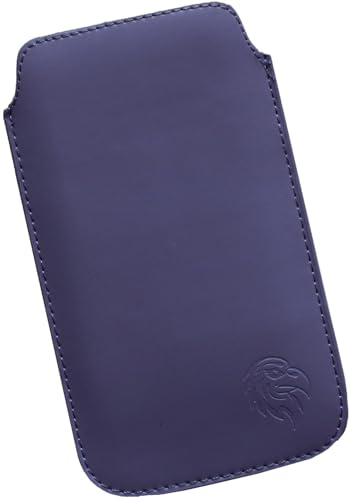 Davii Schutztasche für Huawei P30 Lite / P30 Pro / P20 Pro, Einsteck Etui Hülle Lasche ziehen, Einschub Etui, innen weich Adler Standard XXL Dunkel-Lila von Davii