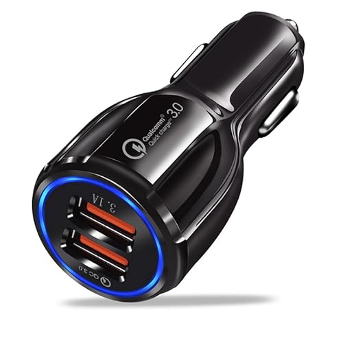 Davilis® Zigarettenanzünder USB Auto Ladegerät 5V 6A Universal Quick Charge 3.0 Schnellladegerät, Stecker, 2 Ports, für Smartphones, Tablets iOS und Android, GPS, Camera von Davilis