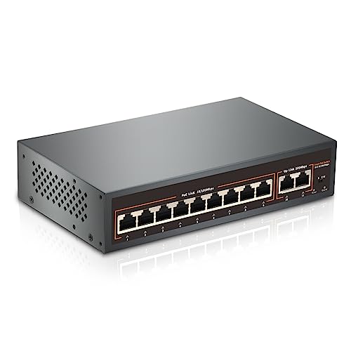9 Port PoE wandler, Zwei tüten verbindungsgeräte, 9 PoE+ Pore 100Mbps, 20 PoE+ wütend wütend /at, mauern der metallarbeitsgrundlage, VLAN funktioniert rund 250 Meter 9 Port PoE wandler, Zwei tüten verbindungsgeräte, 9 PoE+ Pore 100Mbps, 20 PoE+ wütend wütend /at, mauern der metallarbeitsgrundlage, VLAN funktioniert rund 250 Meter von Davuaz