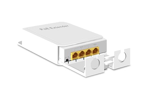 Davuaz PoE Gigabit-Extender für den Außenbereich, 1 in 3 Out PoE+ Extender mit 1000 Mbps, bis zu 30 W, IEEE802.3af/at kompatibel, IP66 wasserdicht, erweitert zusätzliche 100 m, Plug & Play, Davuaz PoE Gigabit-Extender für den Außenbereich, 1 in 3 Out PoE+ Extender mit 1000 Mbps, bis zu 30 W, IEEE802.3af/at kompatibel, IP66 wasserdicht, erweitert zusätzliche 100 m, Plug & Play, von Davuaz