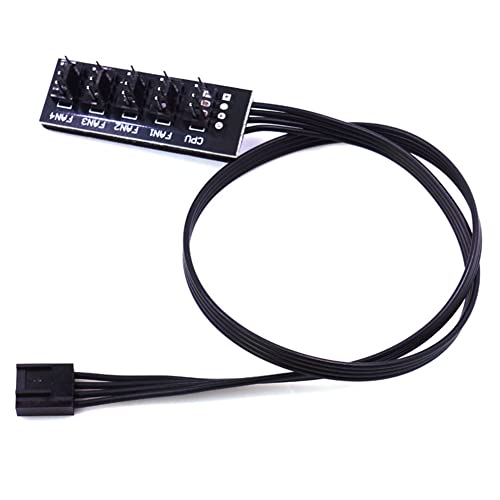 Dawafit 40cm 1 5 4-Pin Molex TX4 PWM Lüfter CPU HUB Splitter 4-Pin PWM Lüfter CPU HUB Splitter Computer Gehäuse Lüfter Hub PC Gehäuse Gehäuse Kühler Verlängerungskabel Adapter Controller von Dawafit