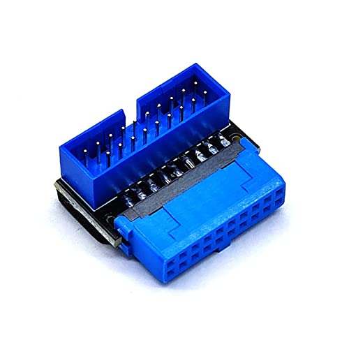 Dawafit USB-Header-Adapter, USB 3.2 GEN1, 19-polig/20-polige Buchse, 90-Grad-Lenkwinkel-Konverter, DIY, Desktop-Motherboard A von Dawafit