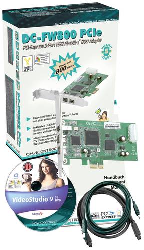 Dawicontrol DC-FW800 PCIE RETAIL 3 Port PCI-Express Karte PCIe von Dawicontrol
