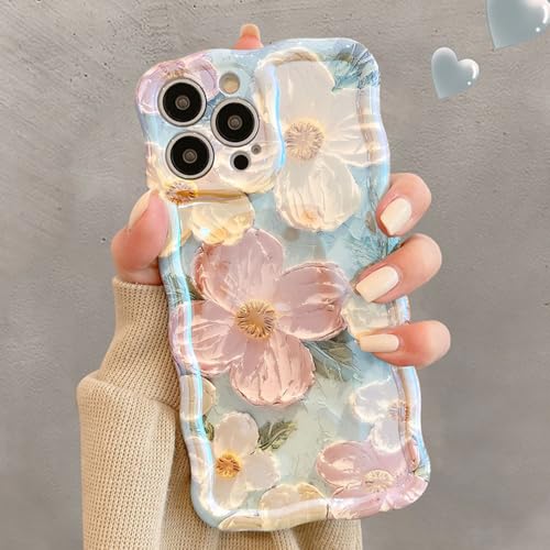 Dawnieee Hülle Retro Flower Oil Painting Handyhülle kompatibel iPhone 14 Pro 6.1" Case for Women Wavy Frame Shape, Soft Silicone Protective Case Shockproof Bumper Case Cover-Muster 8 Dawnieee Hülle Retro Flower Oil Painting Handyhülle kompatibel iPhone 14 Pro 6.1" Case for Women Wavy Frame Shape, Soft Silicone Protective Case Shockproof Bumper Case Cover-Muster 8 von Dawnieee