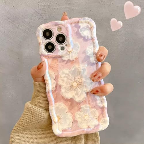 Dawnieee Hülle Retro Flower Oil Painting Handyhülle kompatibel iPhone 14 Pro Max 6.7" Case for Women Wavy Frame Shape, Soft Silicone Protective Case Shockproof Bumper Case Cover-Muster 2 Dawnieee Hülle Retro Flower Oil Painting Handyhülle kompatibel iPhone 14 Pro Max 6.7" Case for Women Wavy Frame Shape, Soft Silicone Protective Case Shockproof Bumper Case Cover-Muster 2 von Dawnieee