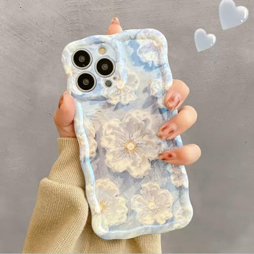Dawnieee Hülle Retro Flower Oil Painting Handyhülle kompatibel iPhone 14 Pro Max 6.7" Case for Women Wavy Frame Shape, Soft Silicone Protective Case Shockproof Bumper Case Cover-Muster 7 Dawnieee Hülle Retro Flower Oil Painting Handyhülle kompatibel iPhone 14 Pro Max 6.7" Case for Women Wavy Frame Shape, Soft Silicone Protective Case Shockproof Bumper Case Cover-Muster 7 von Dawnieee