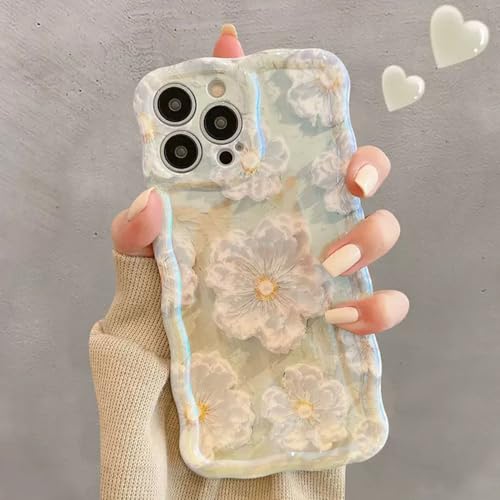 Dawnieee Hülle Retro Flower Oil Painting Handyhülle kompatibel iPhone 15 Pro Max 6.7" Case for Women Wavy Frame Shape, Soft Silicone Protective Case Shockproof Bumper Case Cover-Muster 4 Dawnieee Hülle Retro Flower Oil Painting Handyhülle kompatibel iPhone 15 Pro Max 6.7" Case for Women Wavy Frame Shape, Soft Silicone Protective Case Shockproof Bumper Case Cover-Muster 4 von Dawnieee