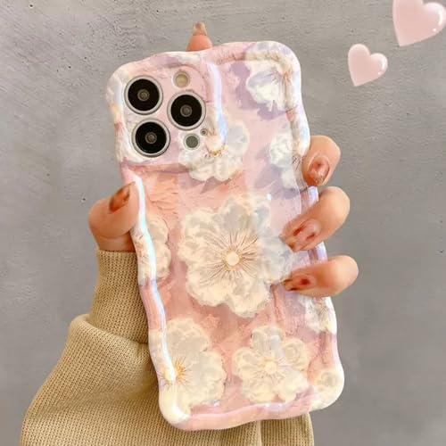 Dawnieee Hülle Retro Flower Oil Painting Handyhülle kompatibel iPhone 16 6.1" Case for Women Wavy Frame Shape, Soft Silicone Protective Case Shockproof Bumper Case Cover-Muster 10 Dawnieee Hülle Retro Flower Oil Painting Handyhülle kompatibel iPhone 16 6.1" Case for Women Wavy Frame Shape, Soft Silicone Protective Case Shockproof Bumper Case Cover-Muster 10 von Dawnieee