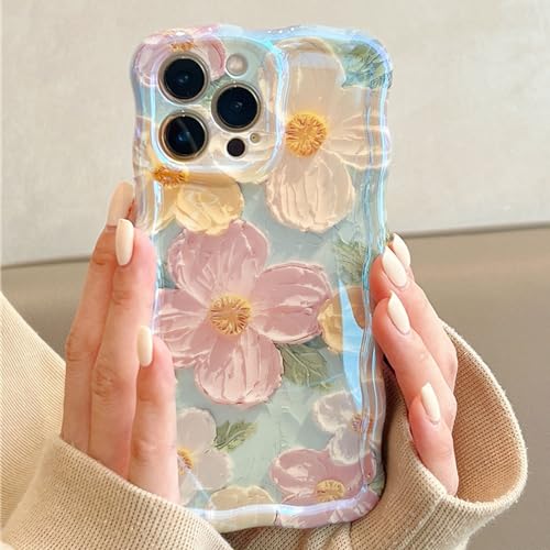 Dawnieee Hülle Retro Flower Oil Painting Handyhülle kompatibel iPhone 16 Pro 6.3" Case for Women Wavy Frame Shape, Soft Silicone Protective Case Shockproof Bumper Case Cover-Muster 5 Dawnieee Hülle Retro Flower Oil Painting Handyhülle kompatibel iPhone 16 Pro 6.3" Case for Women Wavy Frame Shape, Soft Silicone Protective Case Shockproof Bumper Case Cover-Muster 5 von Dawnieee