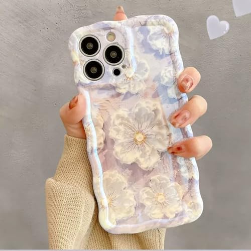 Dawnieee Hülle Retro Flower Oil Painting Handyhülle kompatibel iPhone 16 Pro Max 6.9" Case for Women Wavy Frame Shape, Soft Silicone Protective Case Shockproof Bumper Case Cover-Muster 1 Dawnieee Hülle Retro Flower Oil Painting Handyhülle kompatibel iPhone 16 Pro Max 6.9" Case for Women Wavy Frame Shape, Soft Silicone Protective Case Shockproof Bumper Case Cover-Muster 1 von Dawnieee