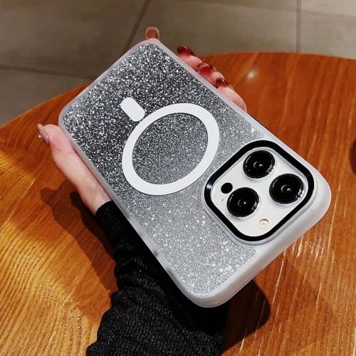 Dawnieee Transparent Glitzer Magnetische Handyhülle für iPhone 16 Hülle 6.1" Leicht Dünn TPU Bumper PC Schale Case Mode TPU Stoßfeste Schutzhülle Cover für Mädchen und Frauen-Weiß Dawnieee Transparent Glitzer Magnetische Handyhülle für iPhone 16 Hülle 6.1" Leicht Dünn TPU Bumper PC Schale Case Mode TPU Stoßfeste Schutzhülle Cover für Mädchen und Frauen-Weiß von Dawnieee