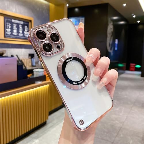 Dawnieee Ultradünn Magnetisch Hülle für iPhone 14 Pro Max Kompatibel mit MagSafe Weiche Silikon TPU Bumper Cover Galvanisierte Linse mit voller Schutzhülle Randlos 6.7 Zoll Rosa Dawnieee Ultradünn Magnetisch Hülle für iPhone 14 Pro Max Kompatibel mit MagSafe Weiche Silikon TPU Bumper Cover Galvanisierte Linse mit voller Schutzhülle Randlos 6.7 Zoll Rosa von Dawnieee