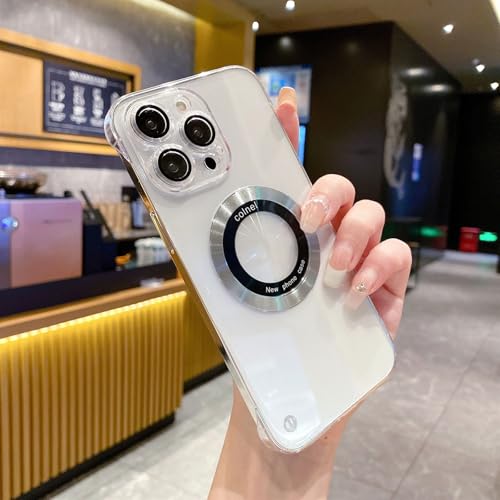 Dawnieee Ultradünn Magnetisch Hülle für iPhone 15 Plus Kompatibel mit MagSafe Weiche Silikon TPU Bumper Cover Galvanisierte Linse mit voller Schutzhülle Randlos 6.7 Zoll Transparenz Dawnieee Ultradünn Magnetisch Hülle für iPhone 15 Plus Kompatibel mit MagSafe Weiche Silikon TPU Bumper Cover Galvanisierte Linse mit voller Schutzhülle Randlos 6.7 Zoll Transparenz von Dawnieee