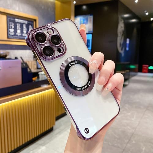 Dawnieee Ultradünn Magnetisch Hülle für iPhone 16 Plus Kompatibel mit MagSafe Weiche Silikon TPU Bumper Cover Galvanisierte Linse mit voller Schutzhülle Randlos 6.7 Zoll Violett Dawnieee Ultradünn Magnetisch Hülle für iPhone 16 Plus Kompatibel mit MagSafe Weiche Silikon TPU Bumper Cover Galvanisierte Linse mit voller Schutzhülle Randlos 6.7 Zoll Violett von Dawnieee