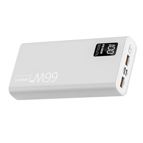 20000mAh Mobile Power Adapter Akku Aufladen mit LED Display und Doppel USB C PD20W Hohe Kapazität für schnelles Aufladen von Dawutocap