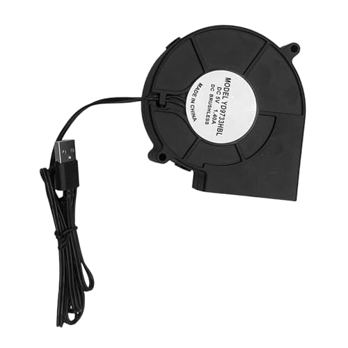 Dawutocap 9733 5 V Hochgeschwindigkeits-USB-Gebläse für den Innen- und Außenbereich, mit einstellbarer Geschwindigkeitsoption zur Verbesserung der Luftzirkulation von Dawutocap
