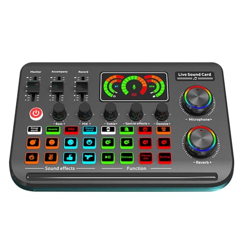 Dawutocap F999 Live Soundkarten Hör Soundmixer Zum Gesangsinterviews Und Podcast Aufnahmen Auf Telefonen Und Computern Dawutocap F999 Live Soundkarten Hör Soundmixer Zum Gesangsinterviews Und Podcast Aufnahmen Auf Telefonen Und Computern von Dawutocap