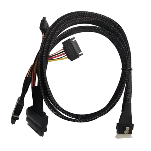 Dawutocap Hochleistungs SFF8654(8i) Zu-2SFF-8639-Kabel SFF8654-zu SFF8639 Mit Strom Zur Verbesserung Der Datensicherheit von Dawutocap