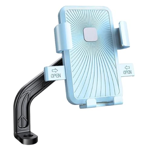 Dawwoti Handyhalterung Fahrrad, 360° Drehbar Universal Handyhalterung Motorrad, Geeignet Für Motorräder Und Fahrräder, Kompatibel Mit 4,7-7,2 Zoll Smartphones (Blau,Im Rückspiegel installier) von Dawwoti