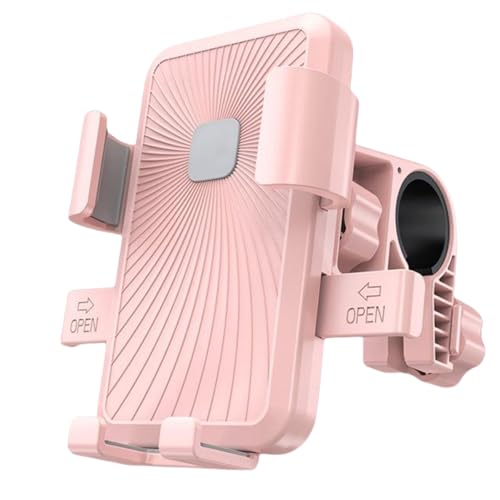 Dawwoti Handyhalterung Fahrrad, 360° Drehbar Universal Handyhalterung Motorrad, Geeignet Für Motorräder Und Fahrräder, Kompatibel Mit 4,7-7,2 Zoll Smartphones (Rosa,Montage am Lenker) von Dawwoti