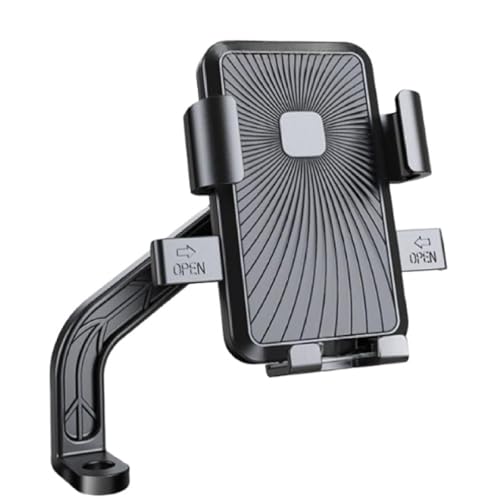 Dawwoti Handyhalterung Fahrrad, 360° Drehbar Universal Handyhalterung Motorrad, Geeignet Für Motorräder Und Fahrräder, Kompatibel Mit 4,7-7,2 Zoll Smartphones (Schwarz,Im Rückspiegel installier) von Dawwoti