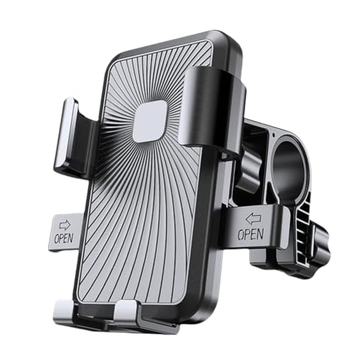 Dawwoti Handyhalterung Fahrrad, 360° Drehbar Universal Handyhalterung Motorrad, Geeignet Für Motorräder Und Fahrräder, Kompatibel Mit 4,7-7,2 Zoll Smartphones (Schwarz,Montage am Lenker) von Dawwoti
