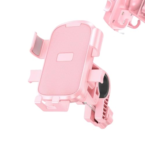 Dawwoti Handyhalterung Fahrrad, Drehbar Universal Motorrad Handy Halterung, [Kamera Ist Nicht Blockiert], Geeignet für Motorräder, Fahrräder, Roller für 4.7"-7.2" Smartphone (Rosa,Montage am Lenker) von Dawwoti