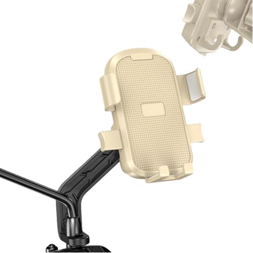 Handyhalterung Fahrrad, Drehbar Universal Motorrad Handy Halterung, [Kamera Ist Nicht Blockiert], Geeignet für Motorräder, Fahrräder, für 4.7"-7.2" Smartphone (Khaki,Im Rückspiegel installieren) von Dawwoti