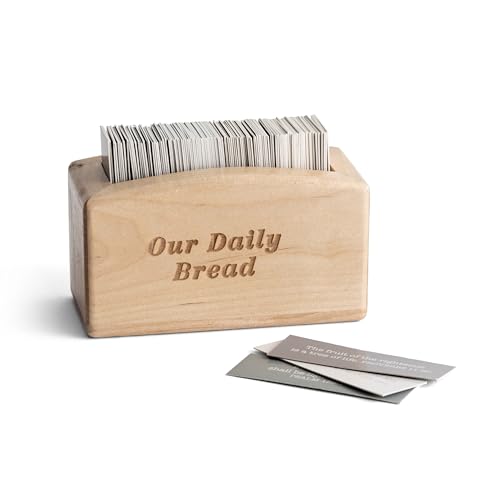 DaySpring - Our Daily Bread Wood Promise Box – 240 Promises from The Word of God – Sharable Scripture Cards (J4531), Braun von DaySpring