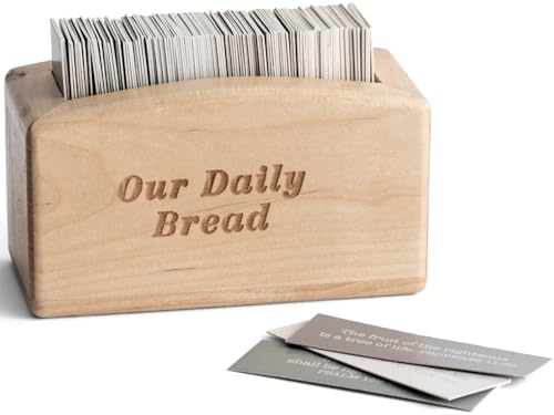 DaySpring - Our Daily Bread Wood Promise Box – 240 Promises from The Word of God – Sharable Scripture Cards (J4531), Braun von DaySpring