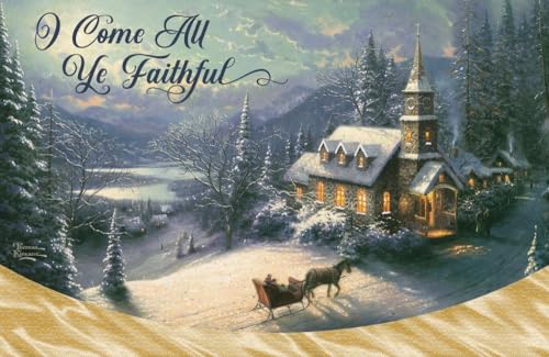 DaySpring - Thomas Kinkade – Oh Come All Ye Faithful – 18 Weihnachtskarten und Umschläge (U1008) von DaySpring