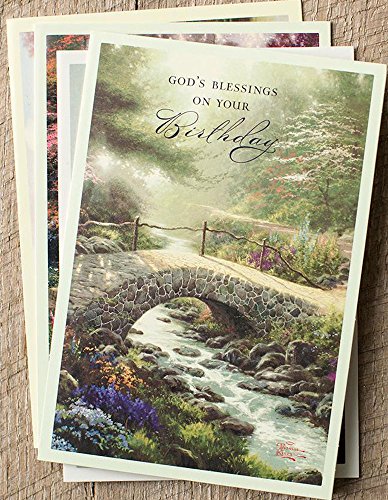 DaySring 86068 Thomas Kinkade Maler des Lichts, God's Blessings on Your Birthday, 4 Designs Sortiment mit Sciprutre, 12 Geburtstagskarten und Umschlägen DaySring 86068 Thomas Kinkade Maler des Lichts, God's Blessings on Your Birthday, 4 Designs Sortiment mit Sciprutre, 12 Geburtstagskarten und Umschlägen von DaySpring