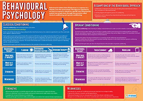 Daydream Education Lernposter „Behavioural Psychology“ (Verhaltenspsychologie) für das Klassenzimmer, Hochglanzpapier, 850 x 594 mm (A1), Psychologie-Poster in englischer Sprache von Daydream Education