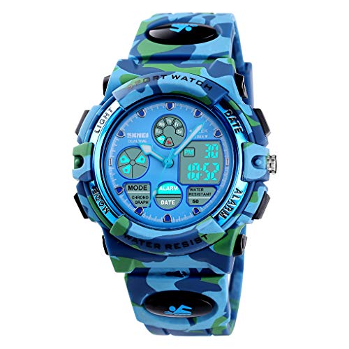 Dayllon Armbanduhr Kinder Junge Digital Outdoor Sport 50 M Wasserdicht Watch for Kids Analoge Uhr mit Wecker 12/24 h Stoppuhr LED Licht Kinder Uhren für Jungs Dayllon Armbanduhr Kinder Junge Digital Outdoor Sport 50 M Wasserdicht Watch for Kids Analoge Uhr mit Wecker 12/24 h Stoppuhr LED Licht Kinder Uhren für Jungs von Dayllon