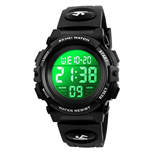 Dayllon Digitaluhr Kinder Uhren für Jungen Armbanduhr Kinder Outdoor Sport 50M Wasserdicht Elektronische 12/24 H Wecker Stoppuhr/Kalender/LED-Licht/Datum Junge Mädchen All Black XS(3-10 Year Old) Dayllon Digitaluhr Kinder Uhren für Jungen Armbanduhr Kinder Outdoor Sport 50M Wasserdicht Elektronische 12/24 H Wecker Stoppuhr/Kalender/LED-Licht/Datum Junge Mädchen All Black XS(3-10 Year Old) von Dayllon