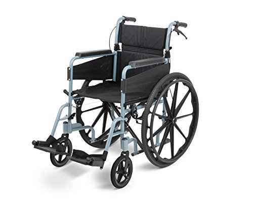 Days Escape Lite Selbstfahrender Standard-Rollstuhl, Silberblau von Days