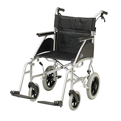 Days Swift Attendant Propelled Wheelchair, 41cm, Cool Silver, Lightweight Mobility Device for Elderly, Handicapped, and Disabled Users, Portable Wheelchair for Caretaker Convenience von Days