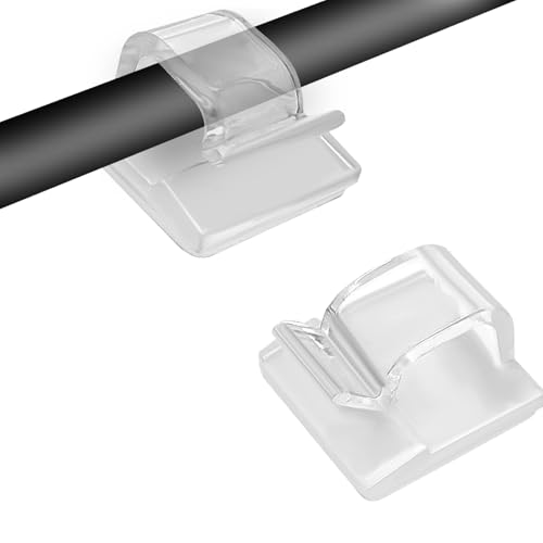 Dazkzooy 60 Stück Kabelhalter - Transparente Outdoor Kabel Clips Selbstklebend für Kabelmanagement, Kabelclips Organizer Haken Draht Halter für Kabelbefestigung Lichterkette Dazkzooy 60 Stück Kabelhalter - Transparente Outdoor Kabel Clips Selbstklebend für Kabelmanagement, Kabelclips Organizer Haken Draht Halter für Kabelbefestigung Lichterkette von Dazkzooy