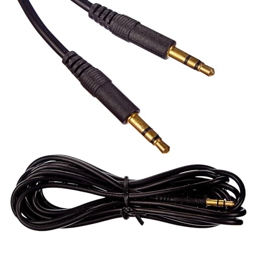 DbKW 10030 Stereo-Aux-Kabel 2-mal 3,5-mm-Stecker Klinke vergoldet Ultraslim-Design, 3,00m, schwarz von DbKW