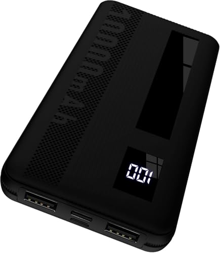 Power Bank, 10000mAh Powerbank Klein Aber Stark, Externe Handyakkus USB C Port, Externer Akku LED Display, 2 USB Ausgängen und Mirco USB Eingängen, Tragbares Ladegerät für Smartphone, Tablets und mehr von Dbasne