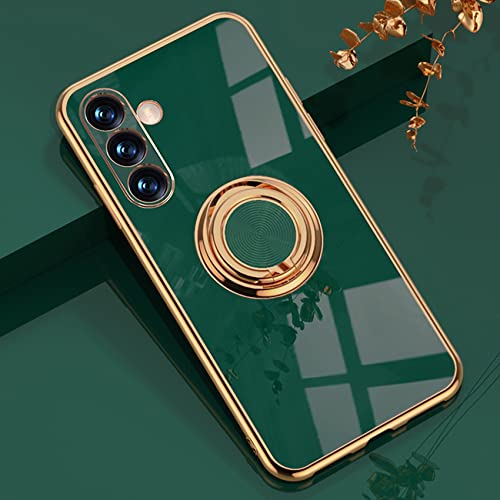 Dcjlbo Hülle für Samsung Galaxy A54 5G, Handyhülle Silikon TPU Case Weich Bunt Stoßfest Dünn Gummi Cover Etui Hülle mit Ring Halterung Ständer Silikonhülle Schutzhülle für Samsung A54 5G-Dunkel Grün von Dcjlbo