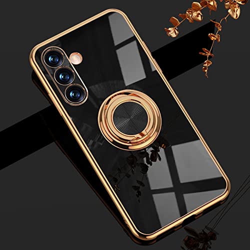 Dcjlbo Hülle für Samsung Galaxy A54 5G, Handyhülle Silikon TPU Case Weich Bunt Stoßfest Dünn Gummi Cover Hülle mit Ring Halterung Ständer Silikonhülle Schutzhülle für Samsung Galaxy A54 5G-Schwarz von Dcjlbo