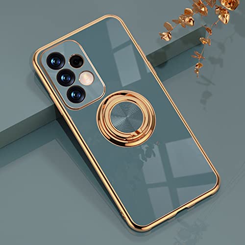 Dclbo Hülle für Samsung Galaxy A33 5G, Handyhülle Silikon TPU Case Weich Bunt Stoßfest Dünn Cover Hülle mit Ring Halterung Ständer Fingerhalterung Schutzhülle für Samsung Galaxy A33 5G-Grau von Dclbo