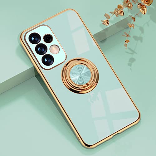 Dclbo Hülle für Samsung Galaxy A33 5G, Handyhülle Silikon TPU Case Weich Stoßfest Dünn Cover Hülle mit Ring Halterung Ständer Fingerhalterung Schutzhülle für Samsung Galaxy A33 5G-Helles Cyan von Dclbo