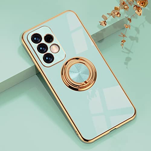 Dclbo Hülle für Samsung Galaxy A52s 5G/A52 5G/A52 4G, Handyhülle Silikon Case Dünn Hülle mit Ring Halterung Ständer Magnet Autohalterung Schutzhülle für Samsung Galaxy A52s 5G/A52 5G/4G-Helles Cyan von Dclbo