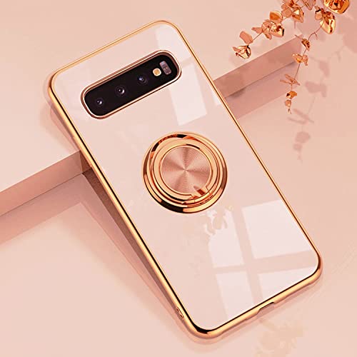 Dclbo Hülle für Samsung Galaxy S10, Handyhülle Silikon TPU Case Weich Bunt Stoßfest Dünn Cover Hülle mit Ring Halterung Ständer Fingerhalterung Schutzhülle für Samsung Galaxy S10-Helles Rosa Dclbo Hülle für Samsung Galaxy S10, Handyhülle Silikon TPU Case Weich Bunt Stoßfest Dünn Cover Hülle mit Ring Halterung Ständer Fingerhalterung Schutzhülle für Samsung Galaxy S10-Helles Rosa von Dclbo