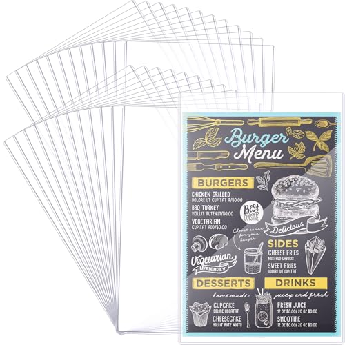 50 Stück 27,9 x 43,2 cm Menühülle, starre Druckschutzfolie, doppelseitig, transparentes Vinyl, Menühalter, robuste Papierhüllen, Hartplastik, Posterschutzhüllen für Seitenblatt, Fotos, Dokumente, 50 50 Stück 27,9 x 43,2 cm Menühülle, starre Druckschutzfolie, doppelseitig, transparentes Vinyl, Menühalter, robuste Papierhüllen, Hartplastik, Posterschutzhüllen für Seitenblatt, Fotos, Dokumente, 50 von Dcocdeely