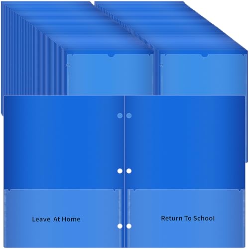 Ordner für Zuhause, Schule, mit transparenten Vordertaschen und 3 Löchern, 2 Taschen, Kommunikationsmappe, Hausaufgabenordner, Eltern-Lehrermappe, Kunststoff-Ordner für Kinder, Studenten, 100 Stück Ordner für Zuhause, Schule, mit transparenten Vordertaschen und 3 Löchern, 2 Taschen, Kommunikationsmappe, Hausaufgabenordner, Eltern-Lehrermappe, Kunststoff-Ordner für Kinder, Studenten, 100 Stück von Dcocdeely
