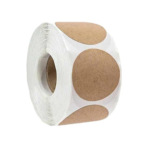 500 Stück braune runde selbstklebende Etiketten zum Verpacken, Organisieren, Backen, Einmachetiketten 500 Stück braune runde selbstklebende Etiketten zum Verpacken, Organisieren, Backen, Einmachetiketten von Ddujbtp